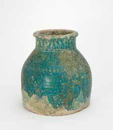 Jar: large, wide-mouthed, cylindrical, 11th-12th century. Creator: Unknown