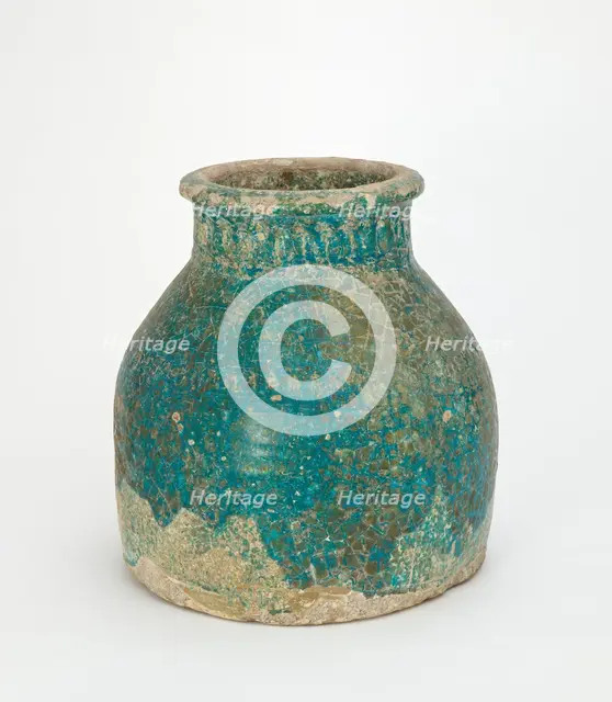 Jar: large, wide-mouthed, cylindrical, 11th-12th century. Creator: Unknown.