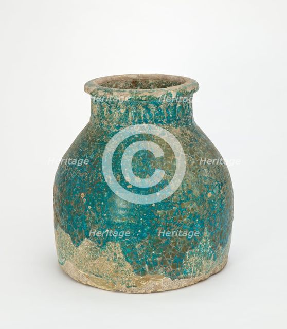Jar: large, wide-mouthed, cylindrical, 11th-12th century. Creator: Unknown.