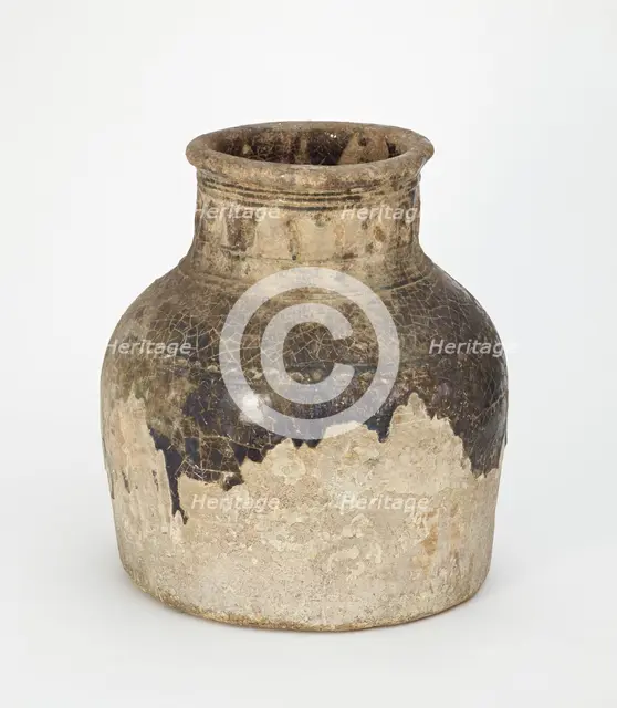 Jar, large, wide-mouthed, cylindrical, 11th-12th century. Creator: Unknown.