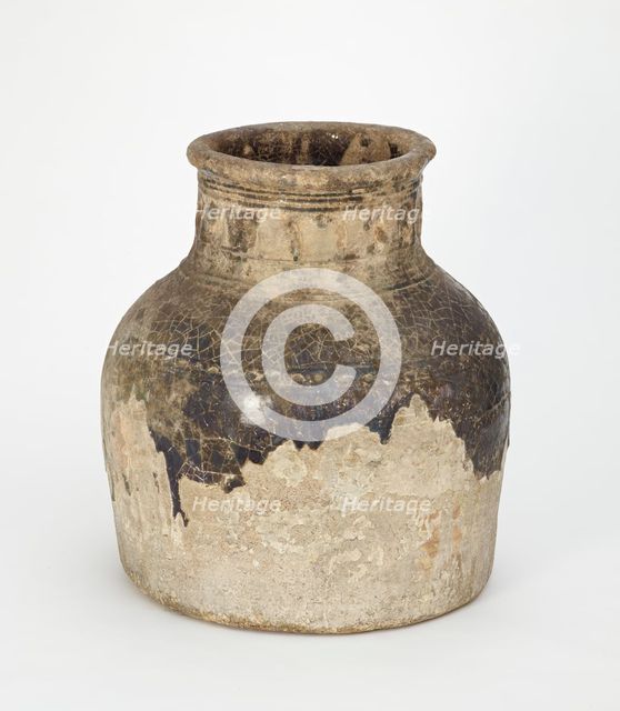 Jar, large, wide-mouthed, cylindrical, 11th-12th century. Creator: Unknown.