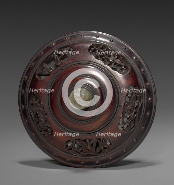 Jar (teakwood lid), 19th century. Creator: Unknown.