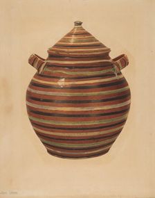 Jar with Cover, c. 1938. Creator: Alvin Shiren