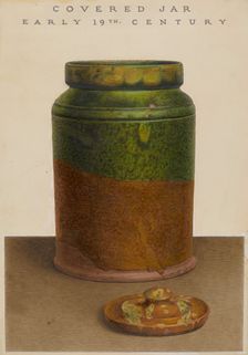 Jar with Cover, c. 1938. Creator: Guido Metelli