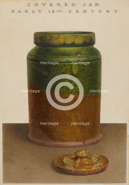 Jar with Cover, c. 1938. Creator: Guido Metelli.