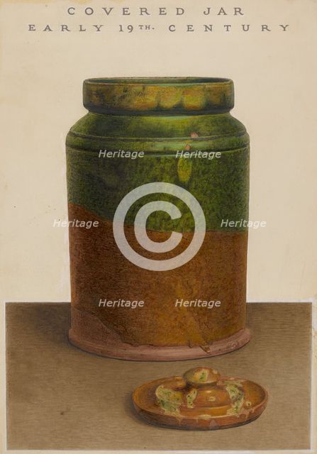 Jar with Cover, c. 1938. Creator: Guido Metelli.