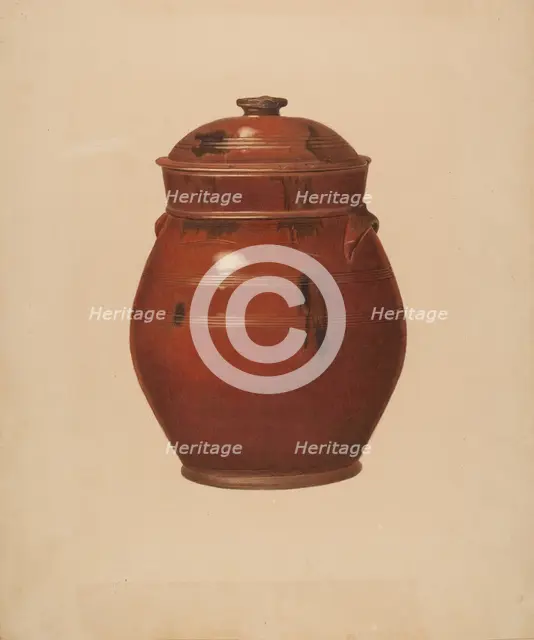 Jar with Cover, c. 1939. Creator: Alvin Shiren.