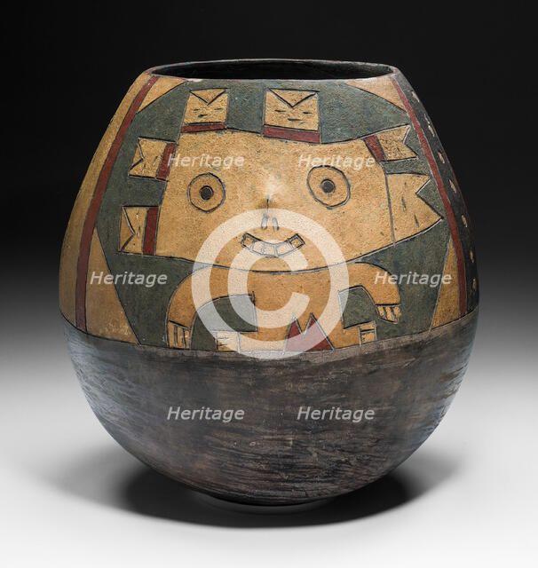 Jar with Anthropomorphic Figure, 650/150 B.C. Creator: Unknown.