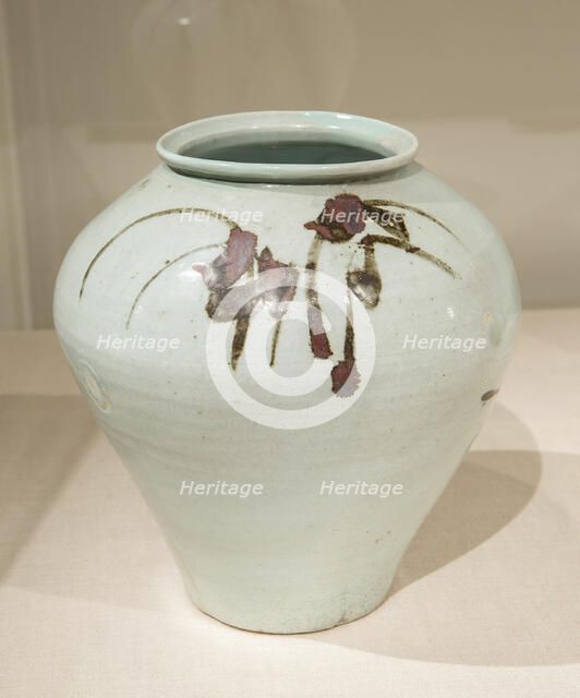 Jar with Abstract Strokes, Korea, Joseon dynasty (1392-1910), 17th century. Creator: Unknown.