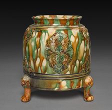 Jar with Applied Floral Decoration, 618-907. Creator: Unknown