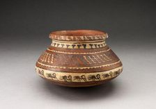 Jar with Bands of Geometric Motifs and Abstract Birds, A.D. 1450/1532. Creator: Unknown