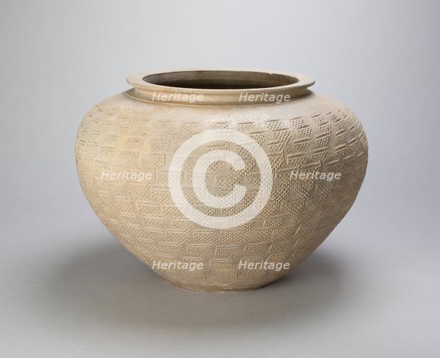 Jar with Basketweave Pattern, Three Kingdoms period (A.D. 220-265), 2nd century A.D. Creator: Unknown.