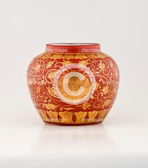 Jar with gold floral design, 1522-1566. Creator: Unknown.