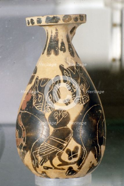 Jar with design of Owl and Panthers, Corinthian Style, 7th century BC. Artist: Unknown.