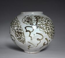 Jar with Dragon and Clouds Design, 1600s-1700s. Creator: Unknown