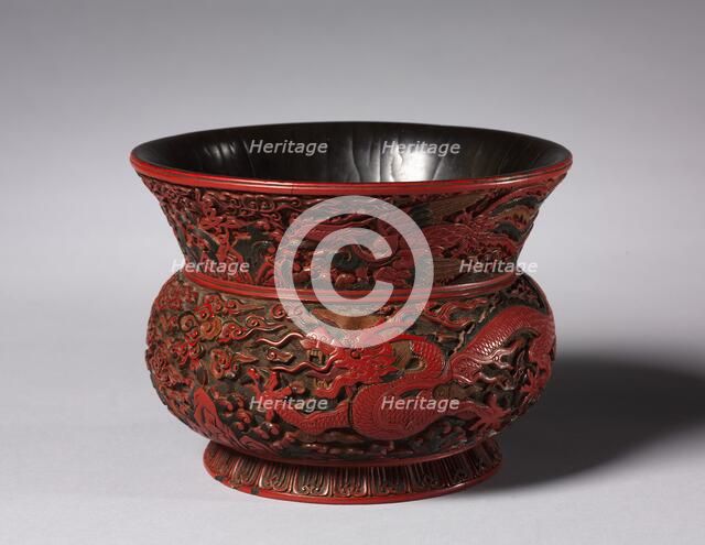 Jar with Dragon and Phoenix Design, 1522-66. Creator: Unknown.