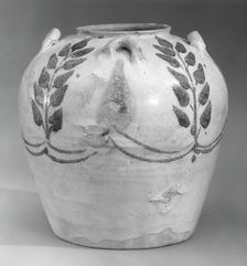 Jar with Four Lug Handles, Iraq, 9th century. Creator: Unknown