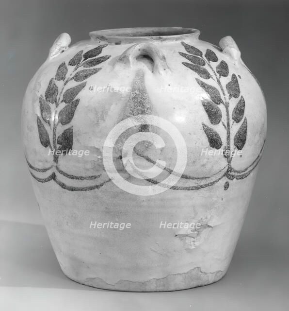 Jar with Four Lug Handles, Iraq, 9th century. Creator: Unknown.