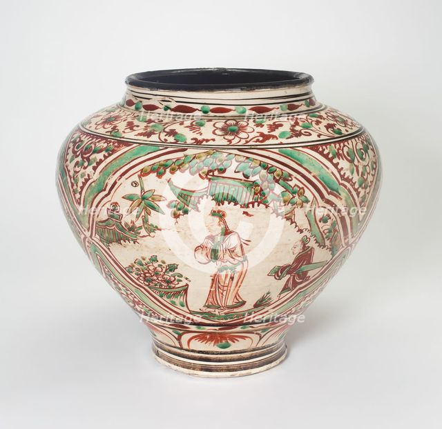 Jar with Figures in Garden Scenes, Ming dynasty (1368-1644). Creator: Unknown.