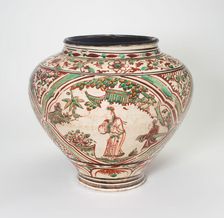 Jar with Figures in Garden Scenes, Ming dynasty (1368-1644). Creator: Unknown