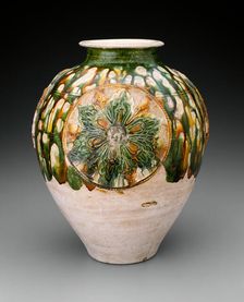 Jar with Floral Medallions, Tang dynasty (A.D. 618-907), first half of 8th century. Creator: Unknown