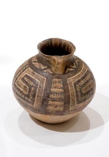 Jar with hatched and rectangular meander design, about 2200-2000 B.C.E.. Creator: Unknown