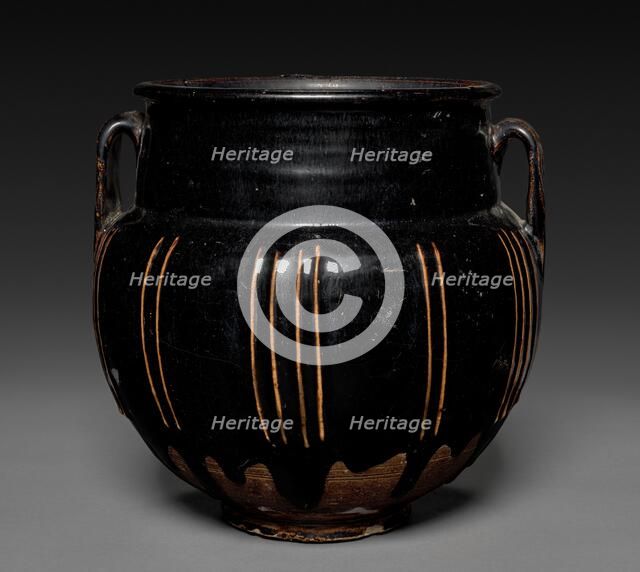 Jar with Handles and Vertical Ribs, 1271-1368. Creator: Unknown.