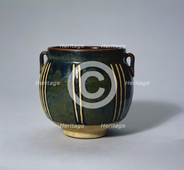 Jar with Handles: Cizhou ware, 12th-13th Century. Creator: Unknown.