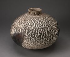 Jar with Interlocking-Stepped Motifs in Diagonal Pattern, A.D. 950/1400. Creator: Unknown