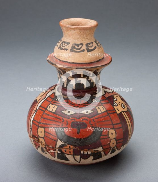 Jar with Intricate Spout Depicting a Ritual Performer, 180 B.C./A.D. 500. Creator: Unknown.