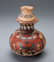 Jar with Intricate Spout Depicting a Ritual Performer, 180 B.C./A.D. 500. Creator: Unknown