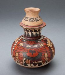 Jar with Intricate Spout Depicting a Ritual Performer, 180 B.C./A.D. 500. Creator: Unknown