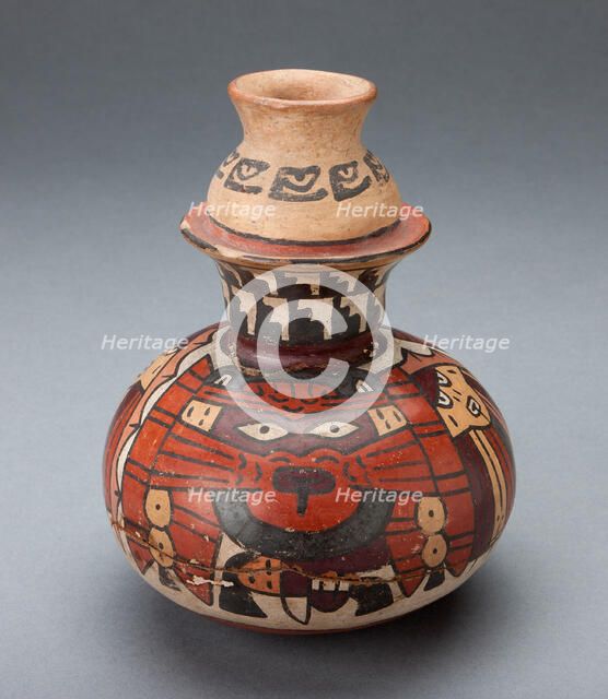 Jar with Intricate Spout Depicting a Ritual Performer, 180 B.C./A.D. 500. Creator: Unknown.