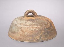 Jar with Loop Handle with Overall Impressed Surface Decoration (lid), 200s-300s. Creator: Unknown