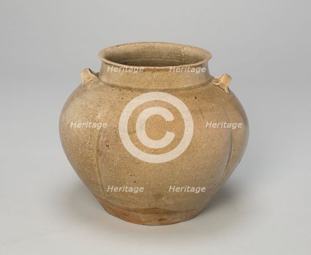 Jar with Loop-Handles, Tang (618-907) or Song dynasty (960-1279), c. 9th/10th century. Creator: Unknown.