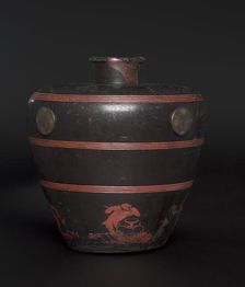 Jar with Scenes of Frolicking Monkeys, 1302. Creator: Unknown