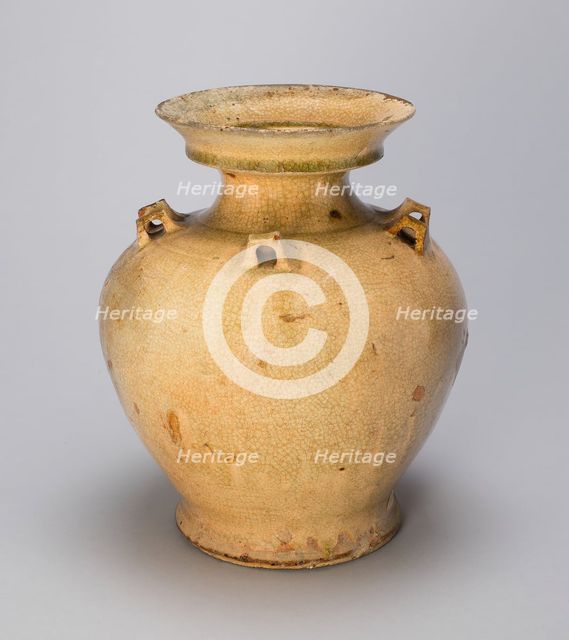 Jar with Six Square Loop Handles, Six dynasties period / Southern dynasties, 2nd half of 5th cent. Creator: Unknown.