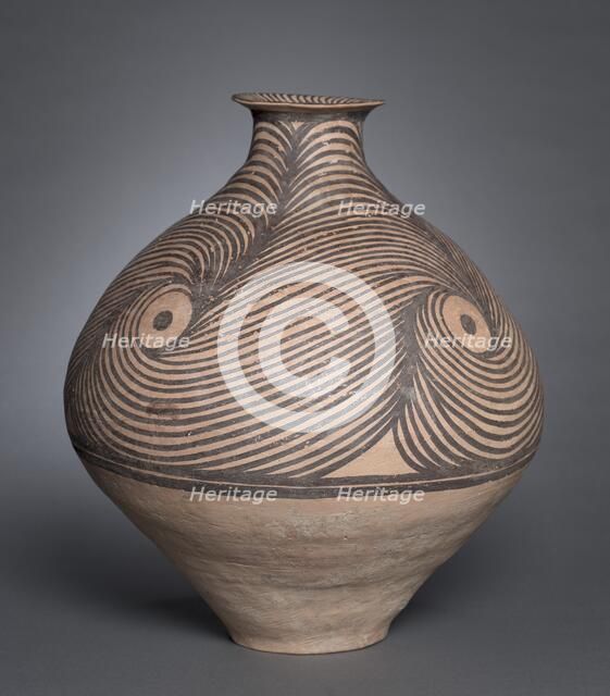 Jar with Spiral Designs, 3300-2650 BC. Creator: Unknown.