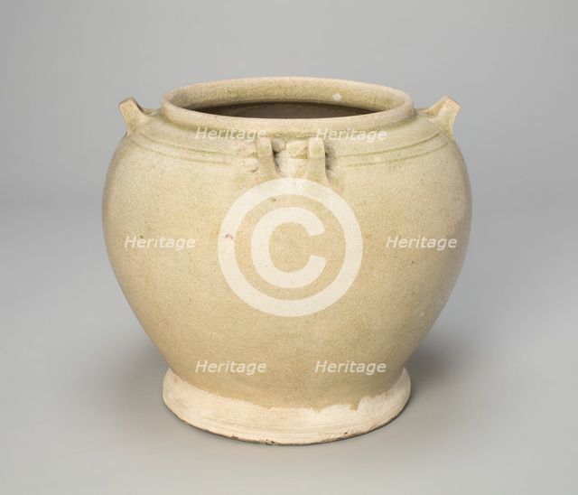 Jar with Square Handles, Six Dynasties period, Southern dynasties, c. 450/500 A.D. Creator: Unknown.