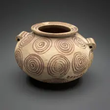 Jar with Painted Decoration, Egypt, Predynastic Period, Naqada II (about 3500-3200 BCE). Creator: Unknown