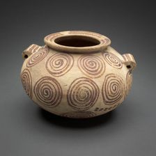 Jar with Painted Decoration, Egypt, Predynastic Period, Naqada II (about 3500-3200 BCE). Creator: Unknown