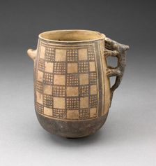 Jar with Textile-Like Pattern and Handle in Form of an Animal, A.D. 1000/1476. Creator: Unknown