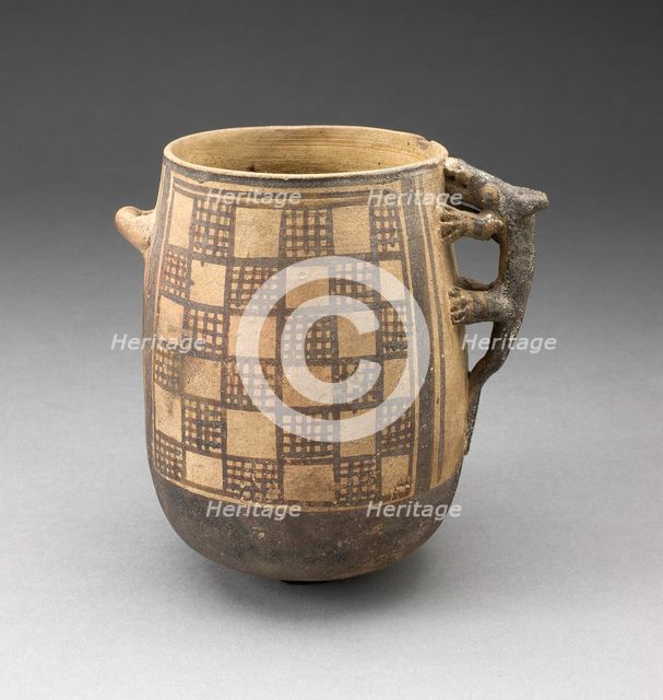 Jar with Textile-Like Pattern and Handle in Form of an Animal, A.D. 1000/1476. Creator: Unknown.
