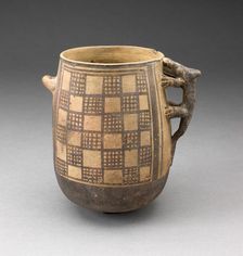 Jar with Textile-Like Pattern and Handle in Form of an Animal, A.D. 1000/1476. Creator: Unknown