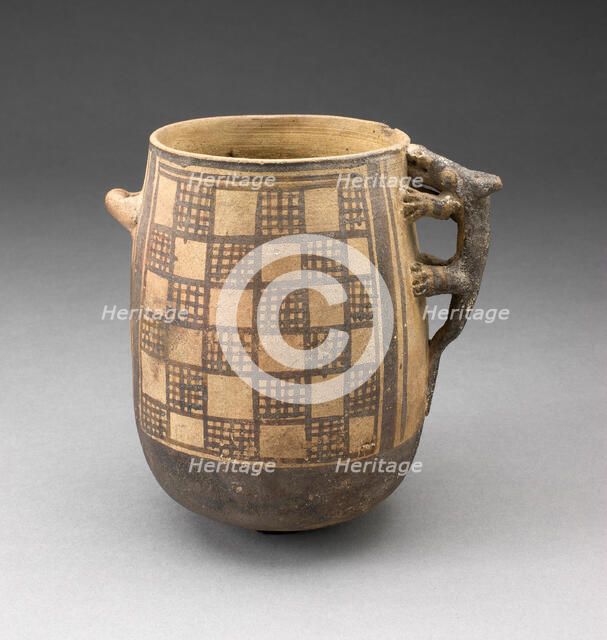 Jar with Textile-Like Pattern and Handle in Form of an Animal, A.D. 1000/1476. Creator: Unknown.