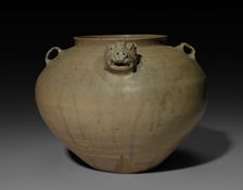 Jar with Tiger-Headed Spout: Yue Ware, late 3rd-4th Century. Creator: Unknown