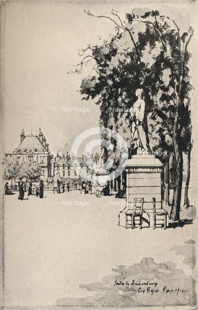 'Jardin du Luxembourg', 1915. Artist: Eugene Bejot.