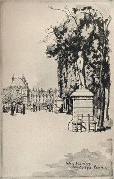 Jardin du Luxembourg 1915. Artist: Eugene Bejot