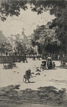 Jardin du Luxembourg 1915. Artist: Frank Milton Armington