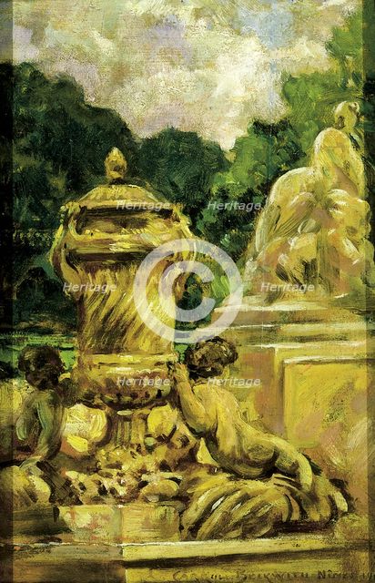 Jardin de la Fontaine at Nimes, France, 1911. Creator: Carroll Beckwith.